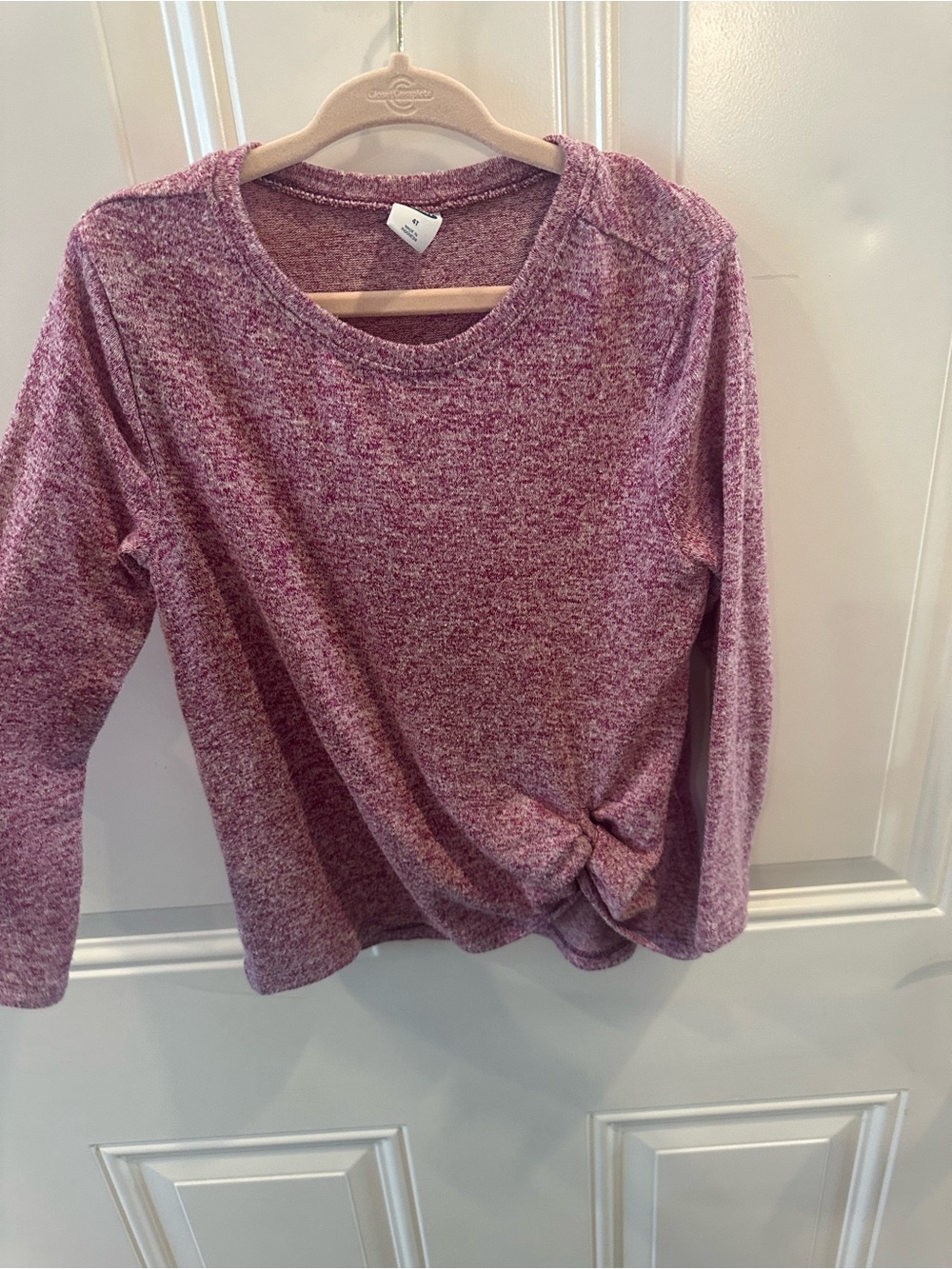 Old Navy Marled Rose Knit Twist-Hem Sweatshirt